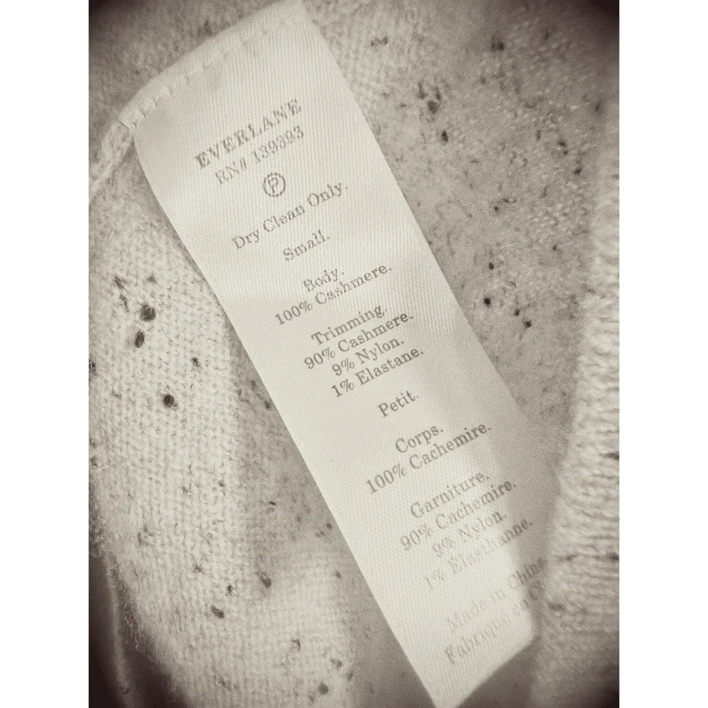 Everlane Classic Cashmere Crew Sweater Donegal Frost Speckled Size Small - Picture 6 of 8